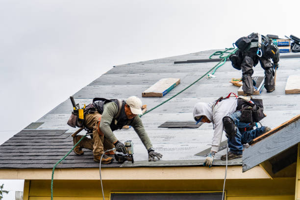 Professional Gutter Installation technician working in Marietta, MS